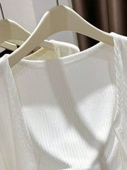 INAWLY Women's Fashionable Casual Solid Color Romantic Minimalist Cardigan