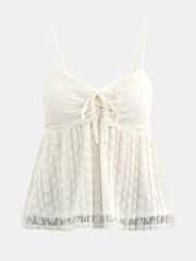 No Boundaries Babydoll Lace Top, Women's