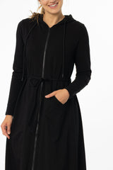 Black Sweatshirt Maxi Dress