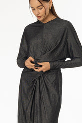 Black Sparkle Tie Wrap Maxi