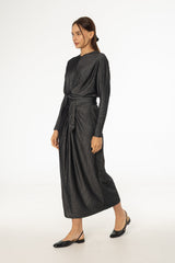 Black Sparkle Tie Wrap Maxi