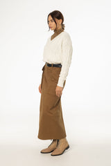 Camel Pocket Cargo Skirt