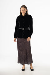 Grey Printed Slip Skirt