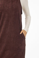 Maroon Microsuede Maxi Jumper