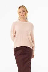 Pink High-Low Oversized Sweater