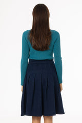Teal Faux Shrug Knit Top