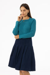 Teal Faux Shrug Knit Top