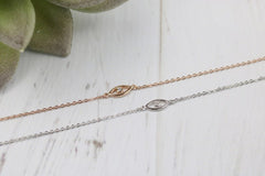 Sterling Silver Evil eye bracelet | Rose gold evil eye bracelet | Dainty evil eye bracelet | Tiny eye bracelet | good luck bracelet |