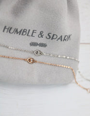 Sterling Silver Evil eye bracelet | Rose gold evil eye bracelet | Dainty evil eye bracelet | Tiny eye bracelet | good luck bracelet |