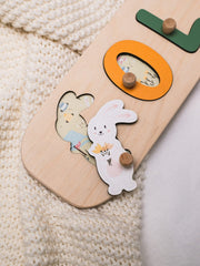 Wooden Name Puzzle First Birthday Gift for Baby Boy Cars Theme Toys Police and Fire Cars Montessori Puzzle for Toddler Birthday Gift