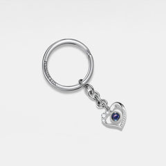 PERIMADE Silver Heart Projection Keychain • Custom Memorial Photo Key Ring • Personalized Picture Inside Jewelry • Trendy Best Friend Gift