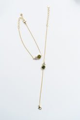 Gold Peridot bracelet - dainty peridot bracelet - cluster bracelet - gemstone bracelet - August birthstone bracelet - green and gold bracele