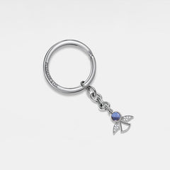 PERIMADE Angel Photo Projection Keychain • Personalized Picture Inside Key Ring • Minimalist Pet Memorial Jewelry • Trendy Best Friend Gift