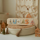 Personalized Name Puzzle With Pegs, Wood Montessori Toys, Baby Boy Gift, Baby Girl Gift, Custom Gift for Kids, Nursery Decor, Birthday Baby