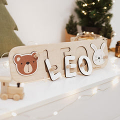 Personalized Puzzle Name Board, Toys for Baby Girls, Baby Boys, Custom Name Puzzle for Toddlers, Custom Baby Keepsake, Baby Shower Gifts