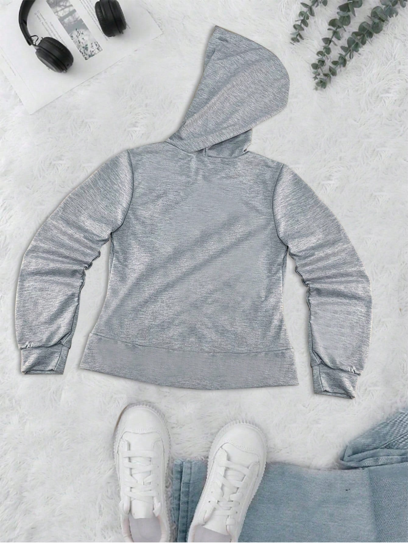 INAWLY Women's Zipper Hoodie, Plain Color, Simple & Fashionable, Long Sleeve Graduation,Back To School Outfits,Graduation,Teacher Outfits For Women,Back To School Pullover Fall Outfit