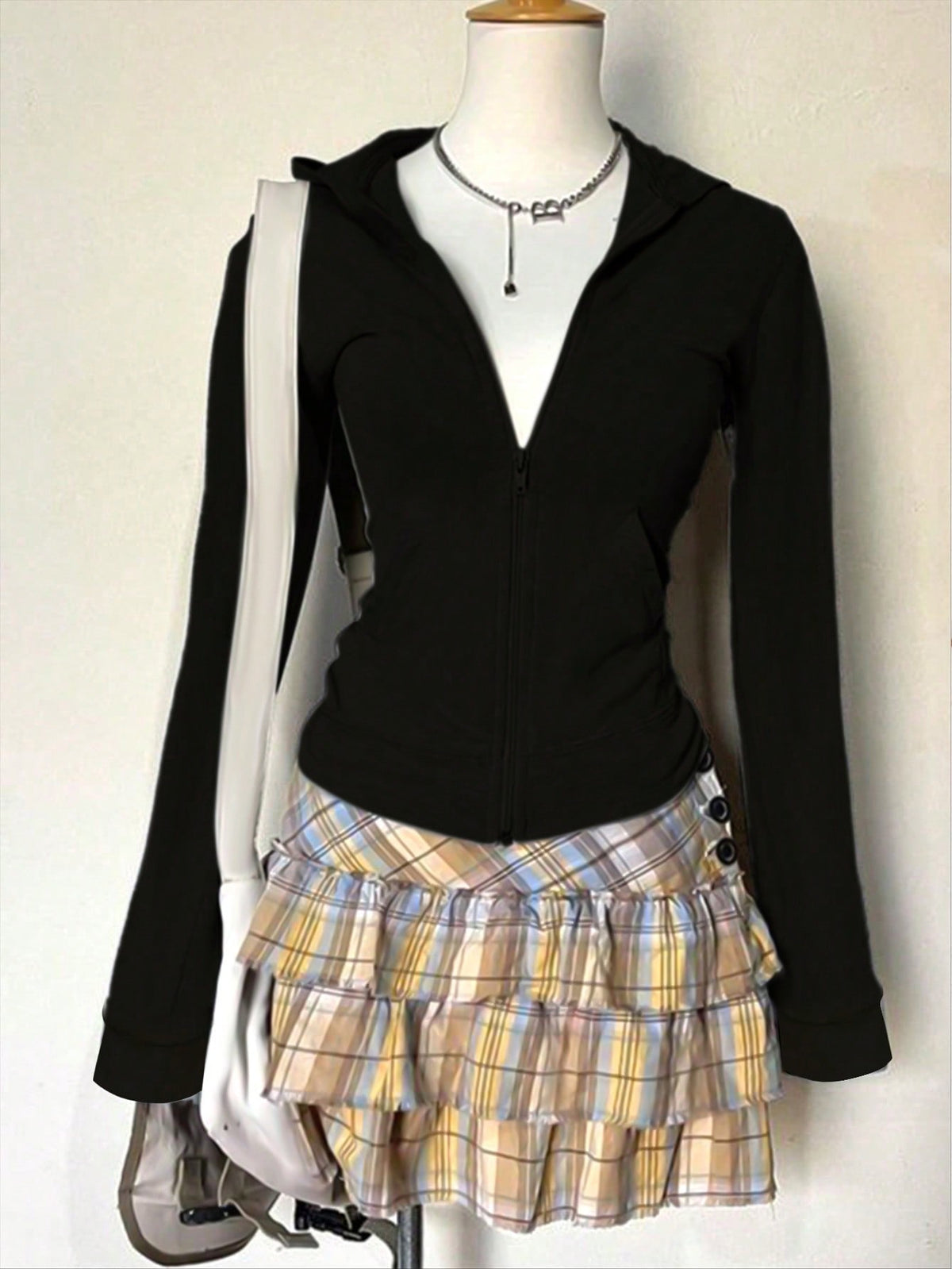 INAWLY Women's Zipper Hoodie, Plain Color, Simple & Fashionable, Long Sleeve Graduation,Back To School Outfits,Graduation,Teacher Outfits For Women,Back To School Pullover Fall Outfit