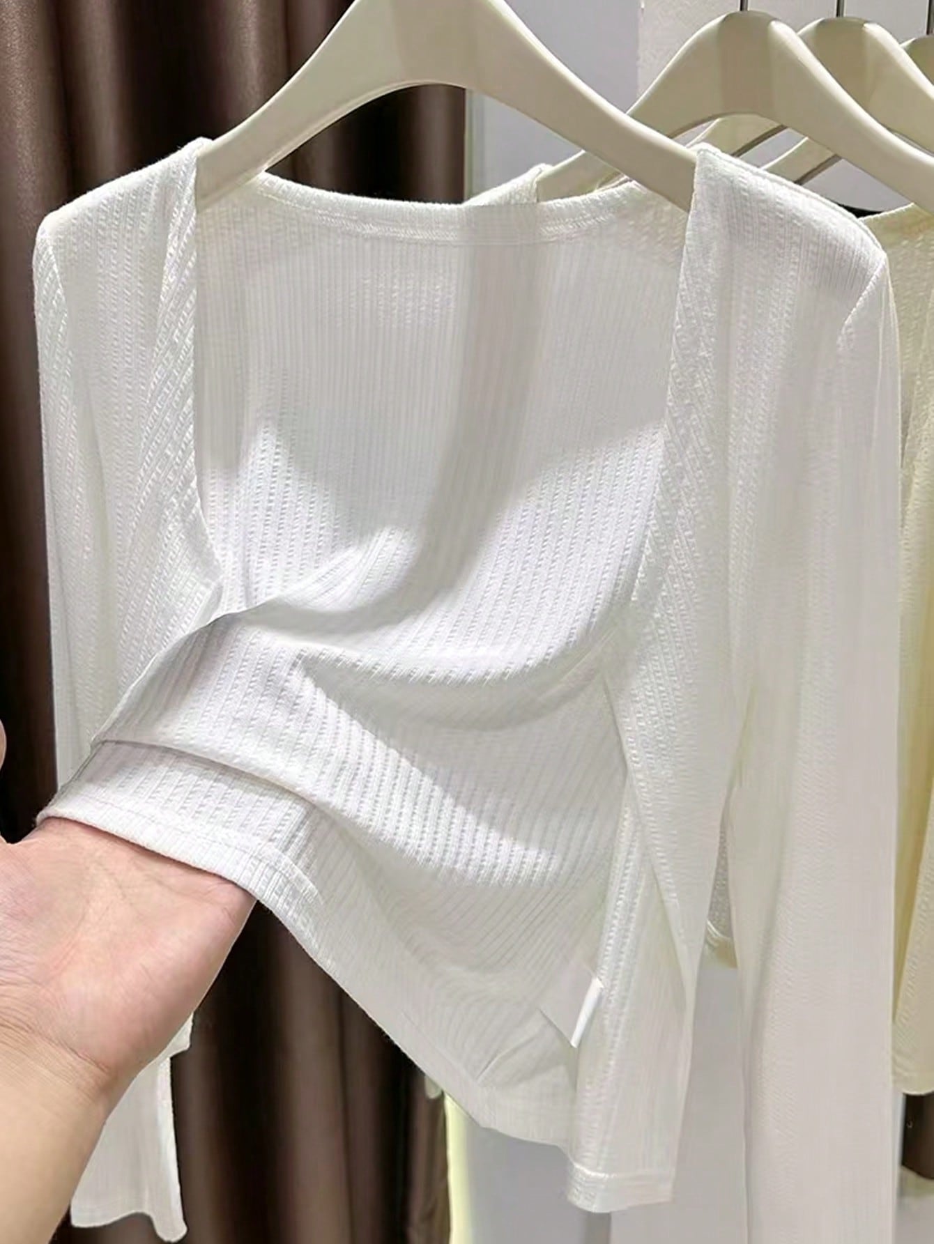 INAWLY Women's Fashionable Casual Solid Color Romantic Minimalist Cardigan