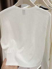 INAWLY Women's Fashionable Casual Solid Color Romantic Minimalist Cardigan