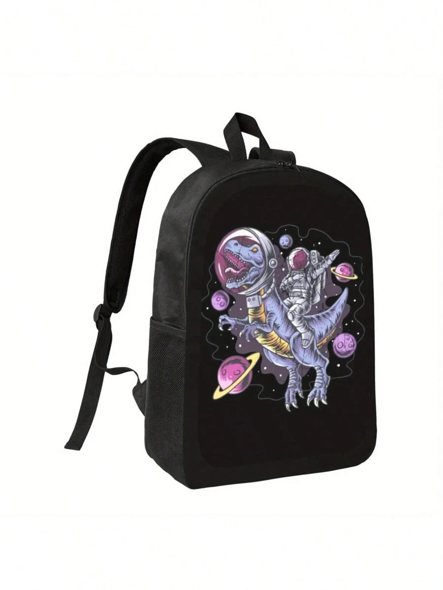 Space Force Backpack - Lightweight, Durable Travel & Hiking Laptop Bag With Vibrant Alien Creature Design, Adjustable Shoulder Straps, And Zipper Closure, Perfect For School, Work, Or Outdoor Adventures, School Backpack |   Space Theme Bag |   Durable Oxf