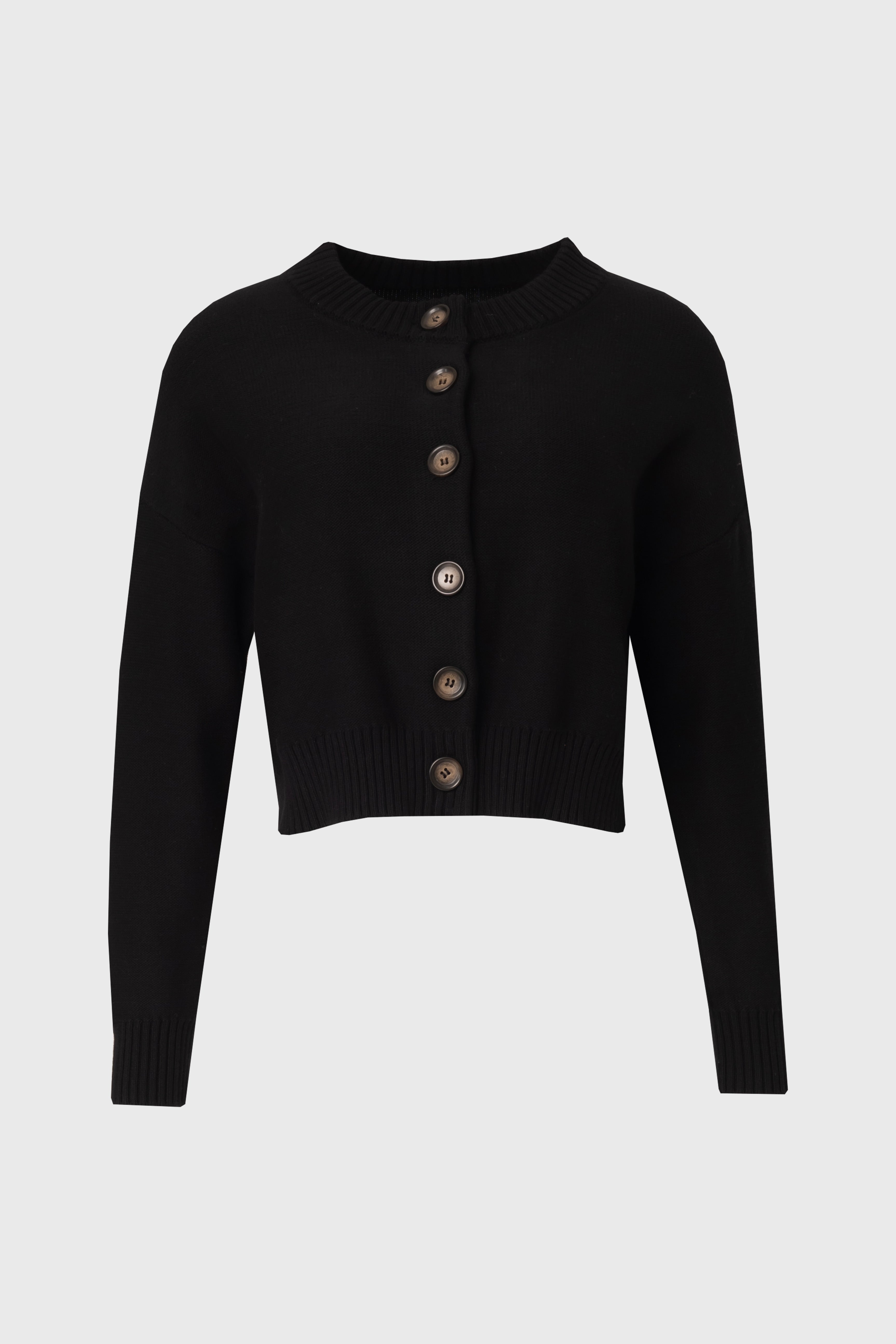 Black Chunky Knit Cardigan