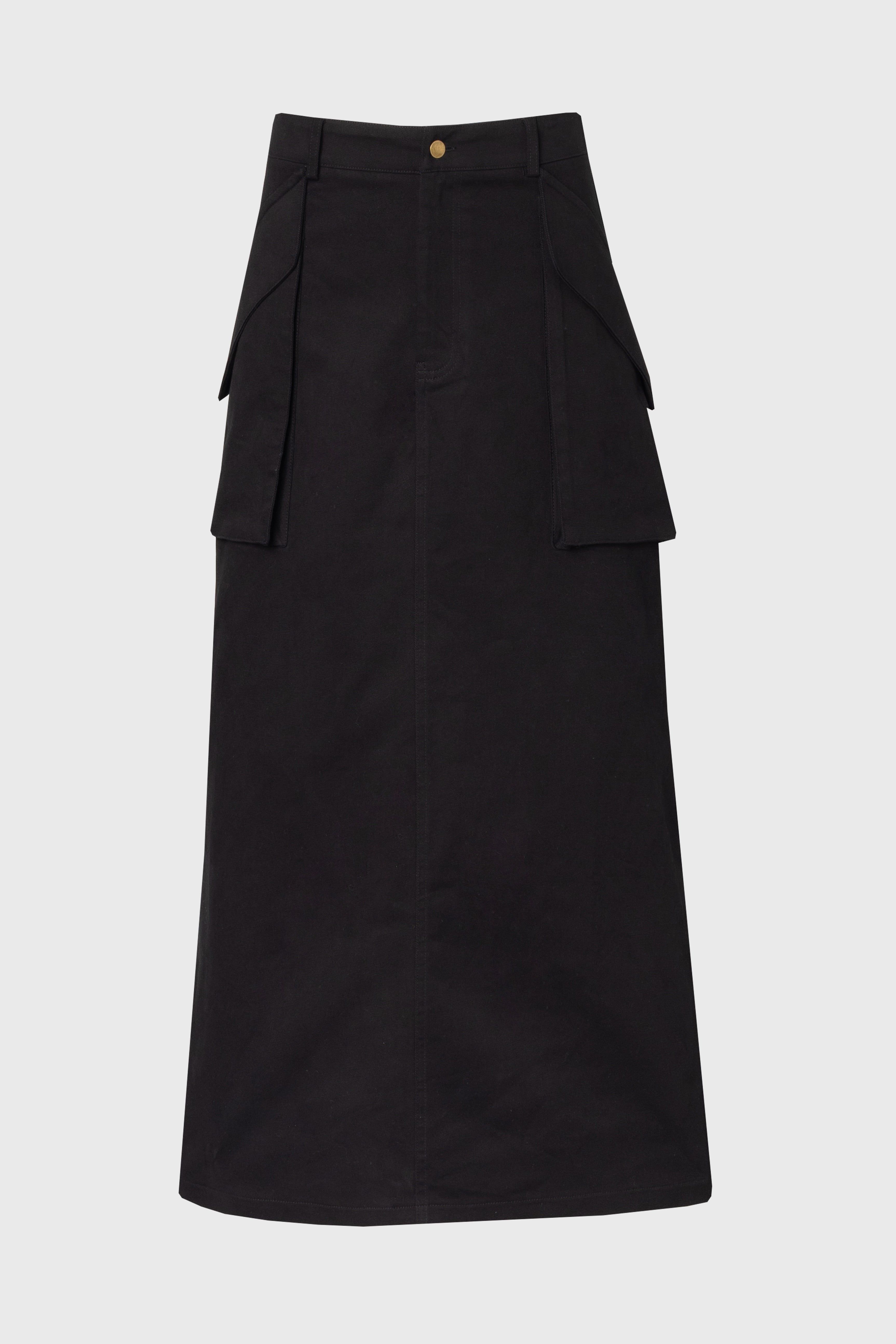 Black Pocket Cargo Skirt