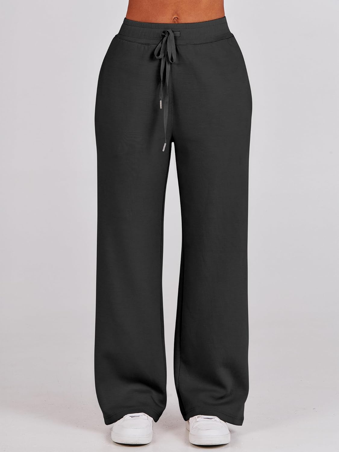 ANRABESS Women 2 Piece Outfits 2025 Fall Fashion Airport Wide Leg Pants Lounge Set Leisure Travel Vacation Clothes Sweatsuits