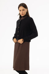 Black Chunky Knit Cardigan