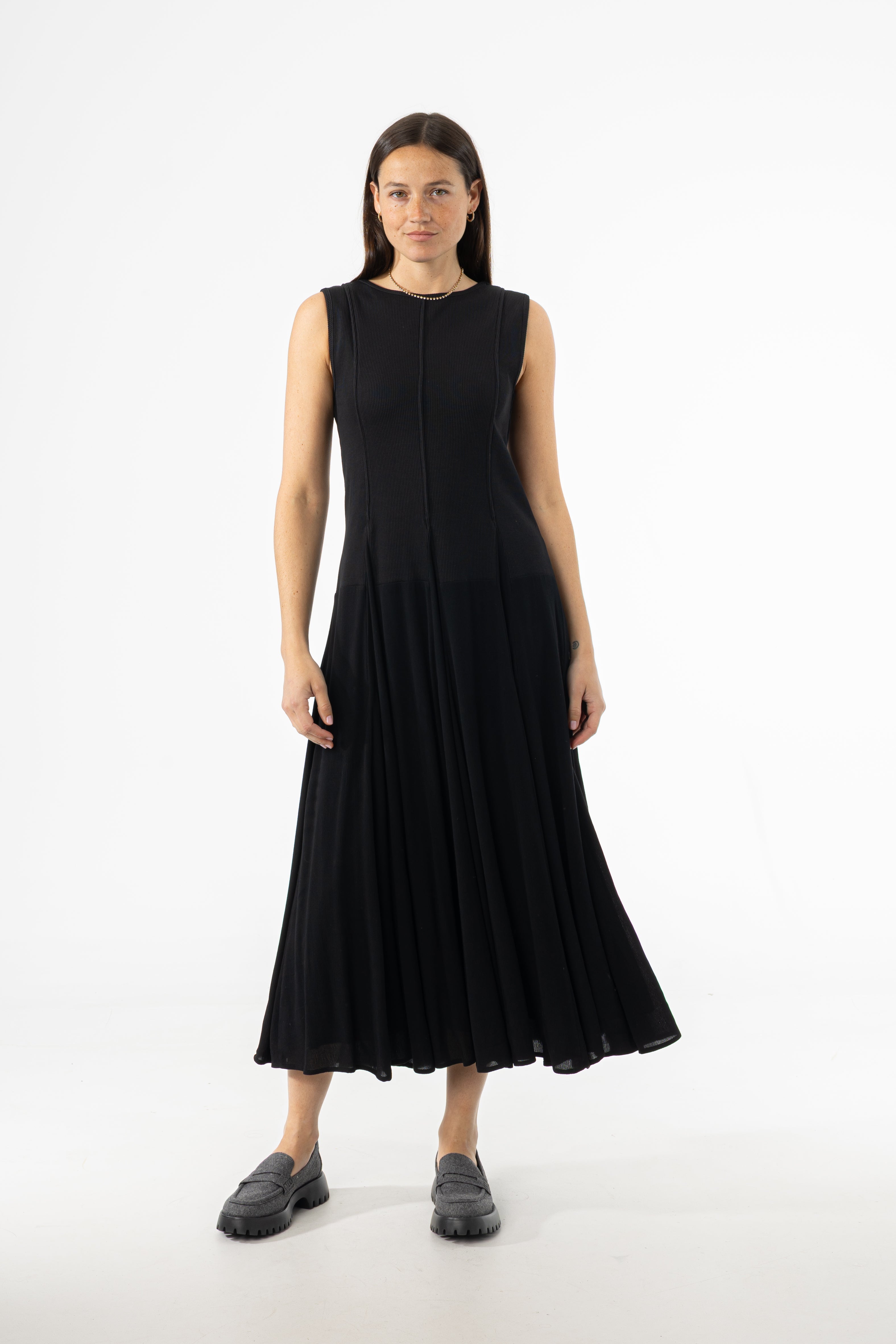 Black Fabric Combo Jumper