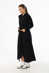 Black Sweatshirt Maxi Dress