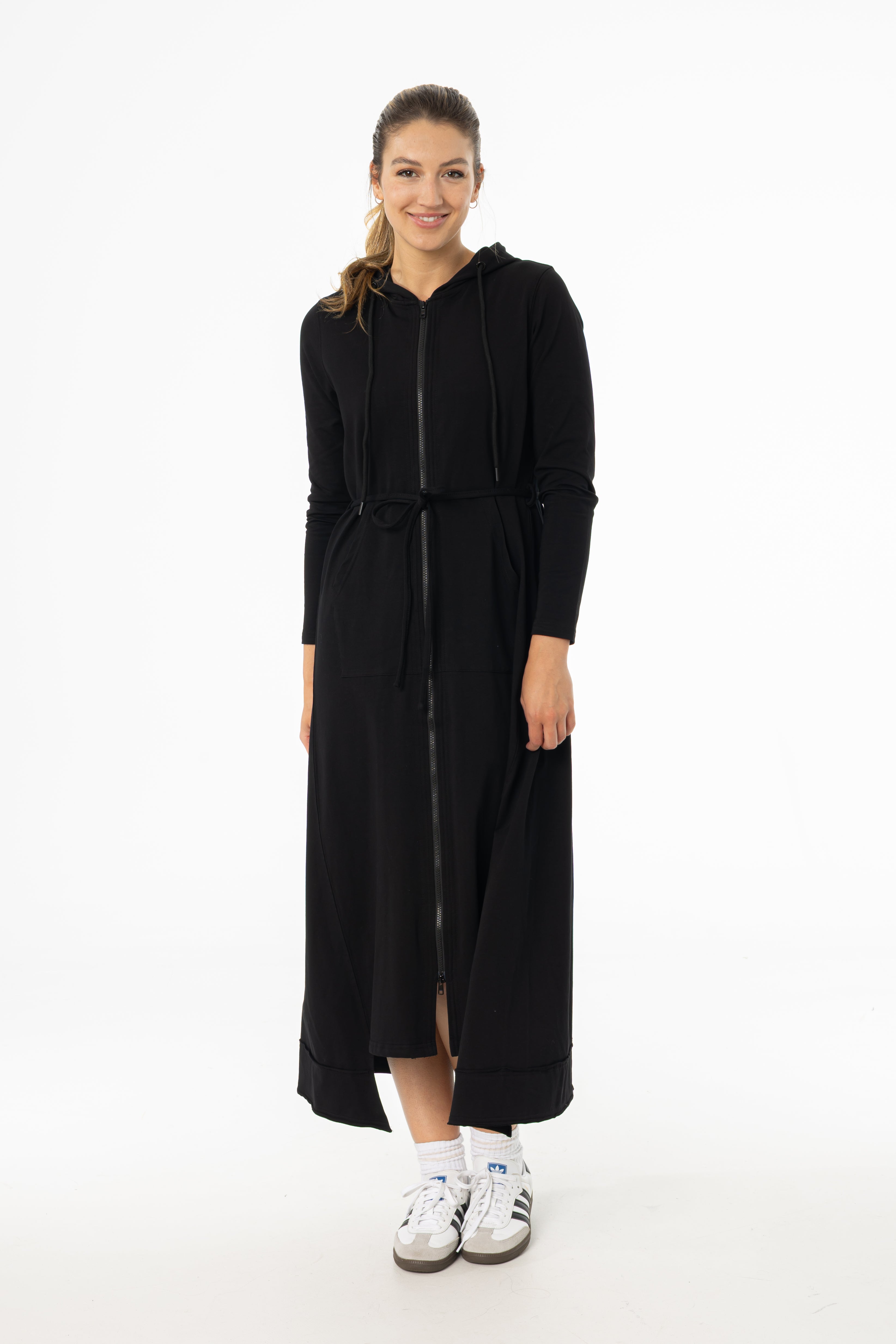Black Sweatshirt Maxi Dress