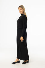 Black Overlay Maxi Dress