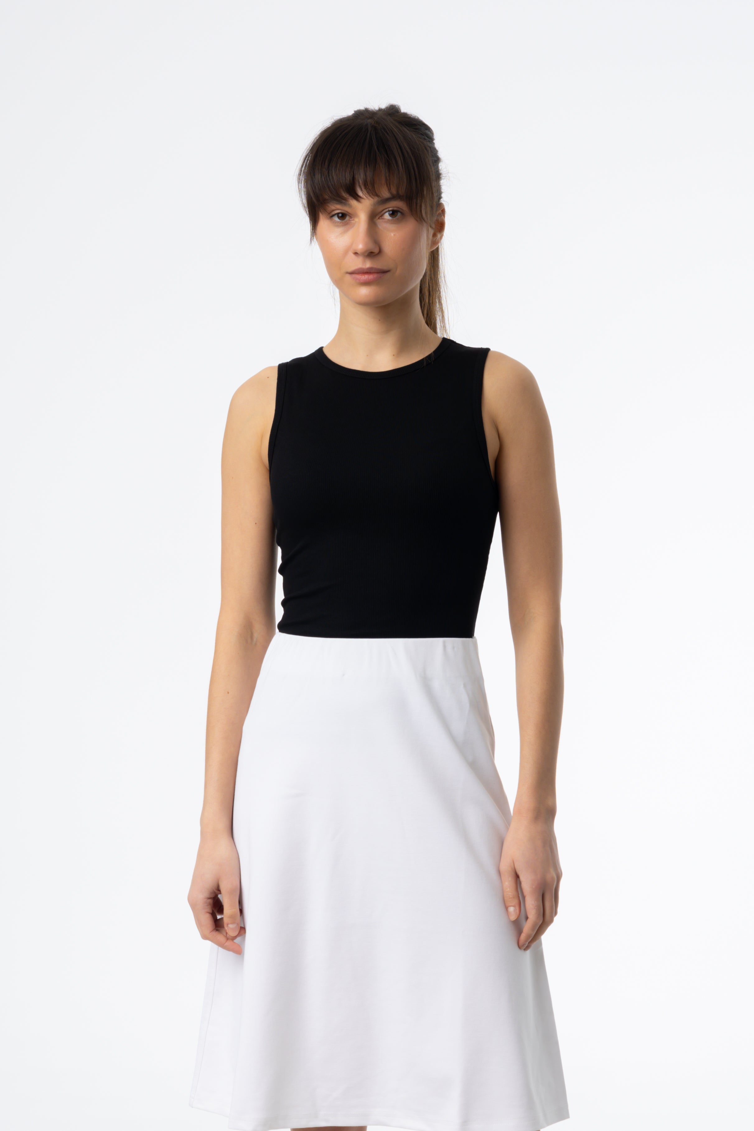 Black Ribbed Tank Top