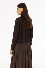 Brown Chunky Knit Cardigan