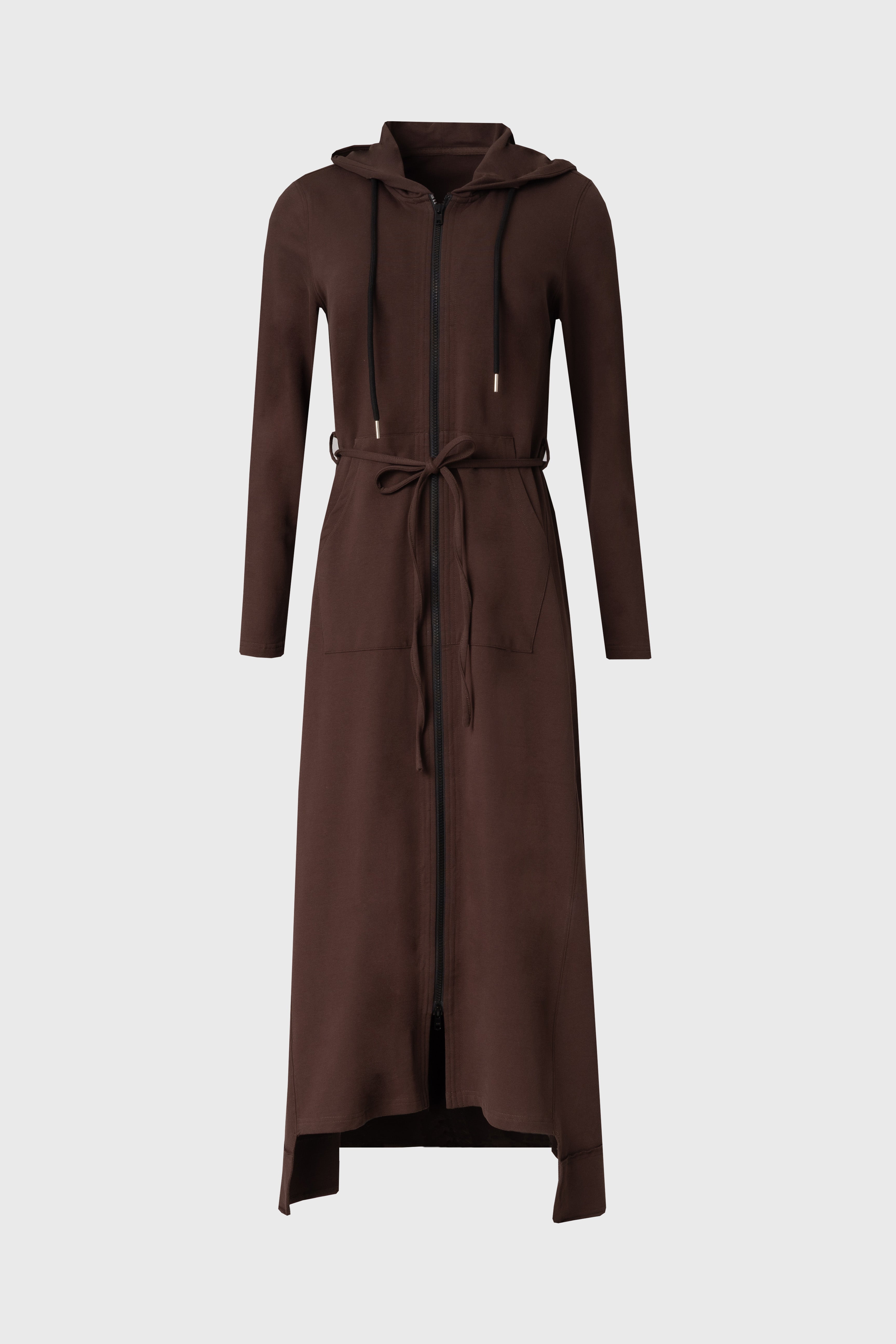 Brown Sweatshirt Maxi Dress
