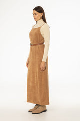 Camel Microsuede Maxi Jumper