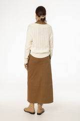 Camel Pocket Cargo Skirt