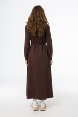 Brown Sweatshirt Maxi Dress