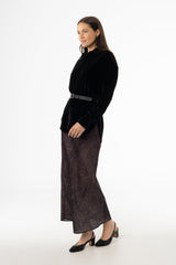 Grey Printed Slip Skirt