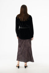 Grey Printed Slip Skirt