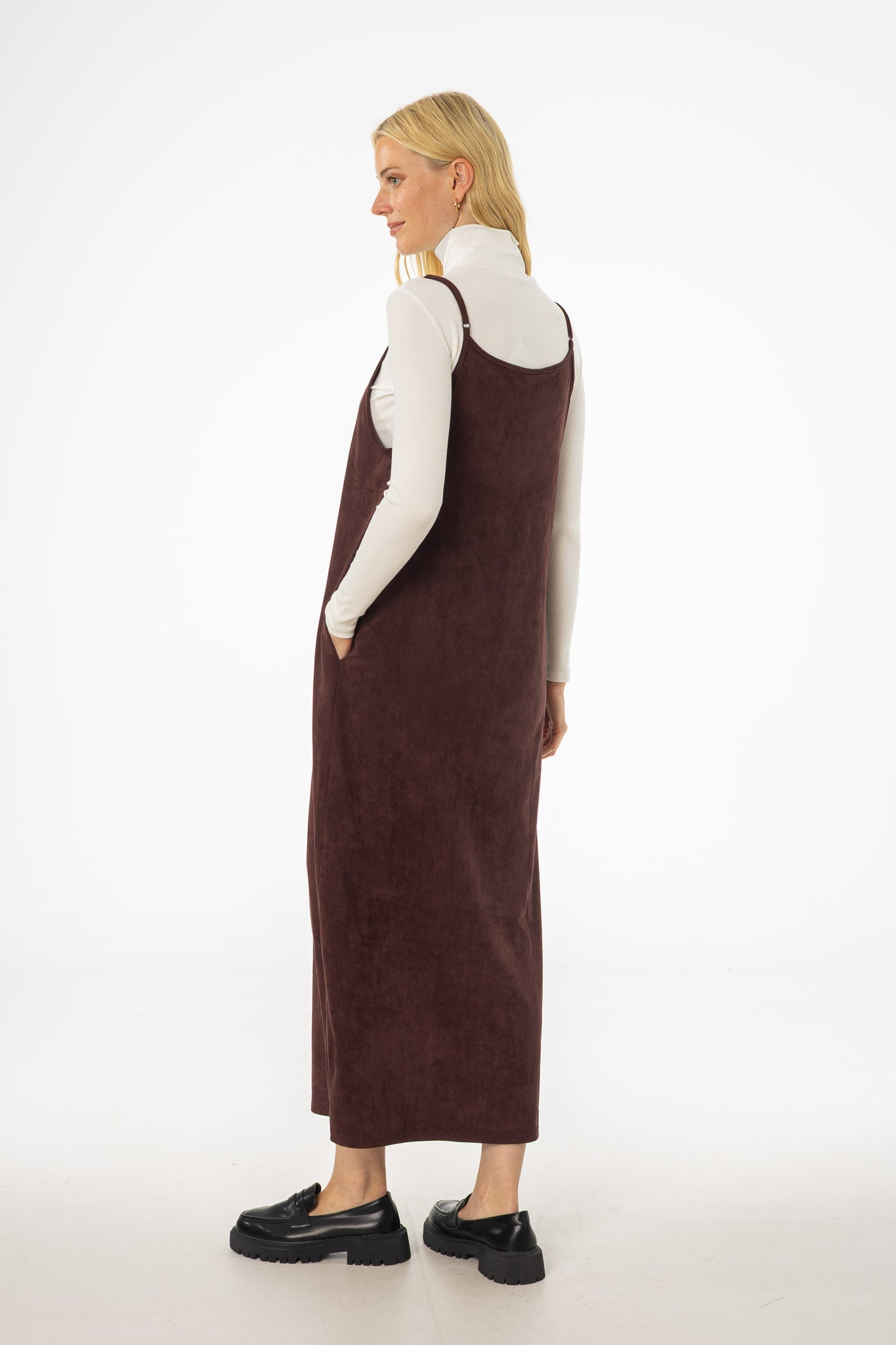 Maroon Microsuede Maxi Jumper