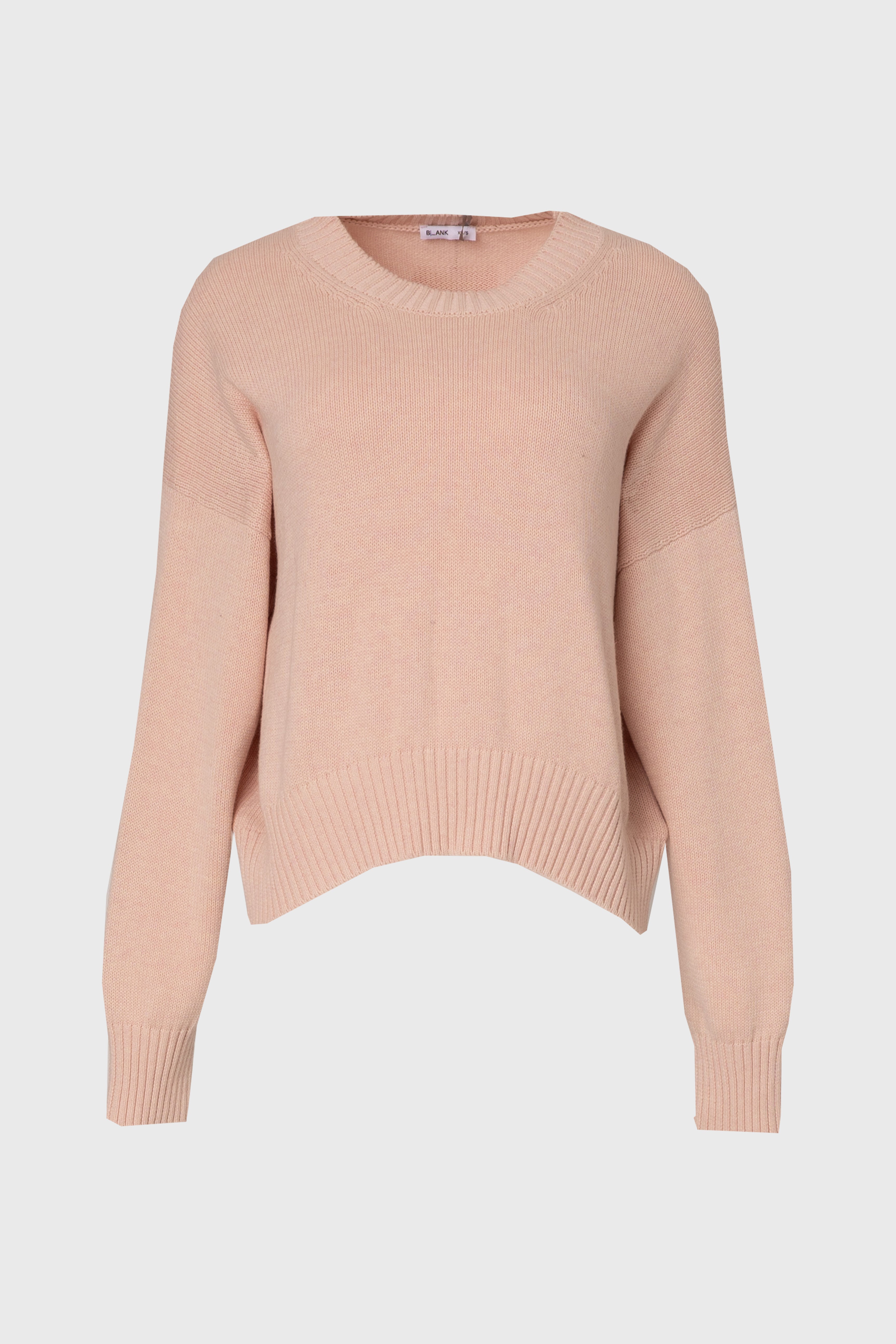 Pink High-Low Oversized Sweater