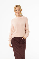 Pink High-Low Oversized Sweater