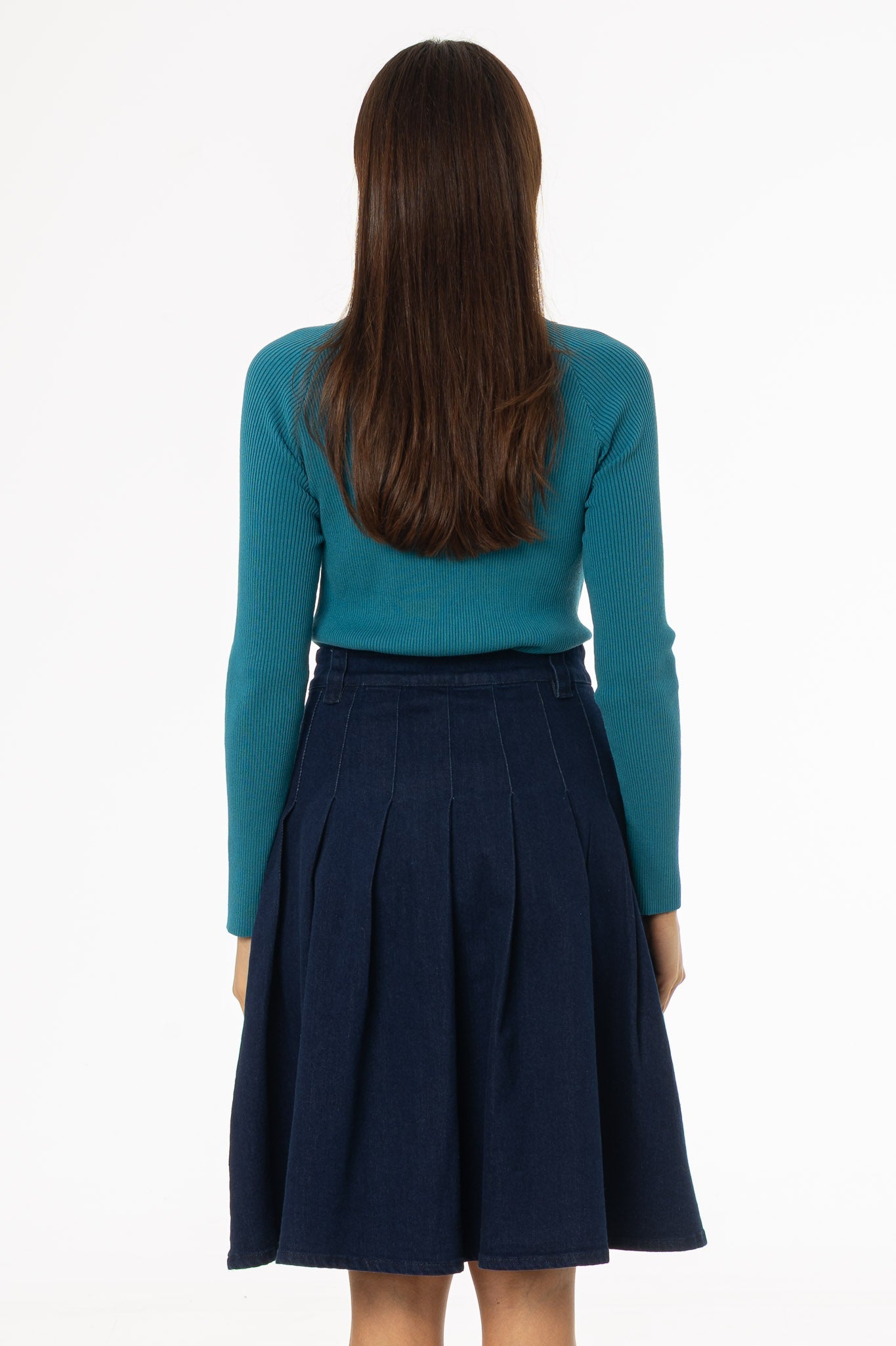 Teal Faux Shrug Knit Top