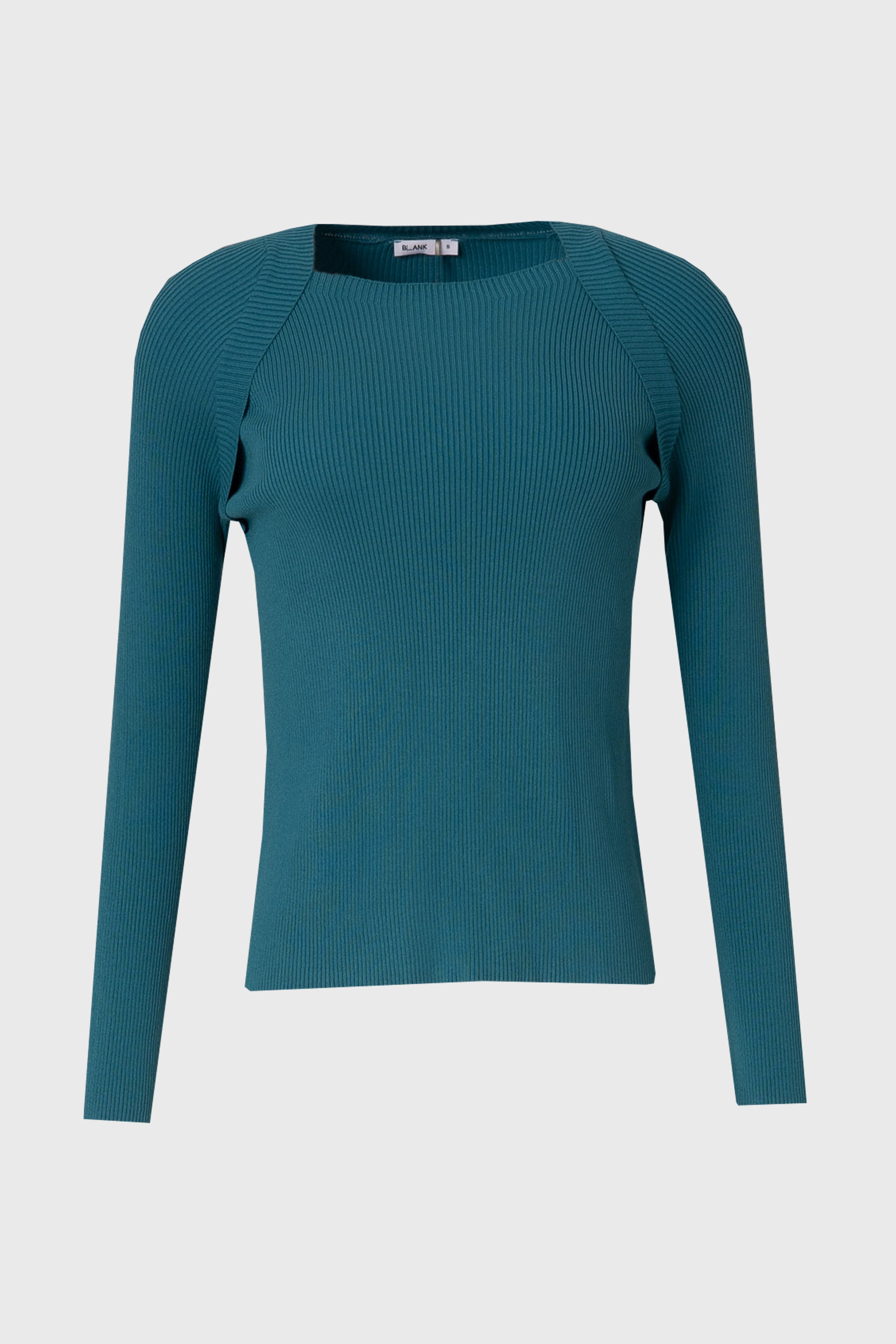 Teal Faux Shrug Knit Top