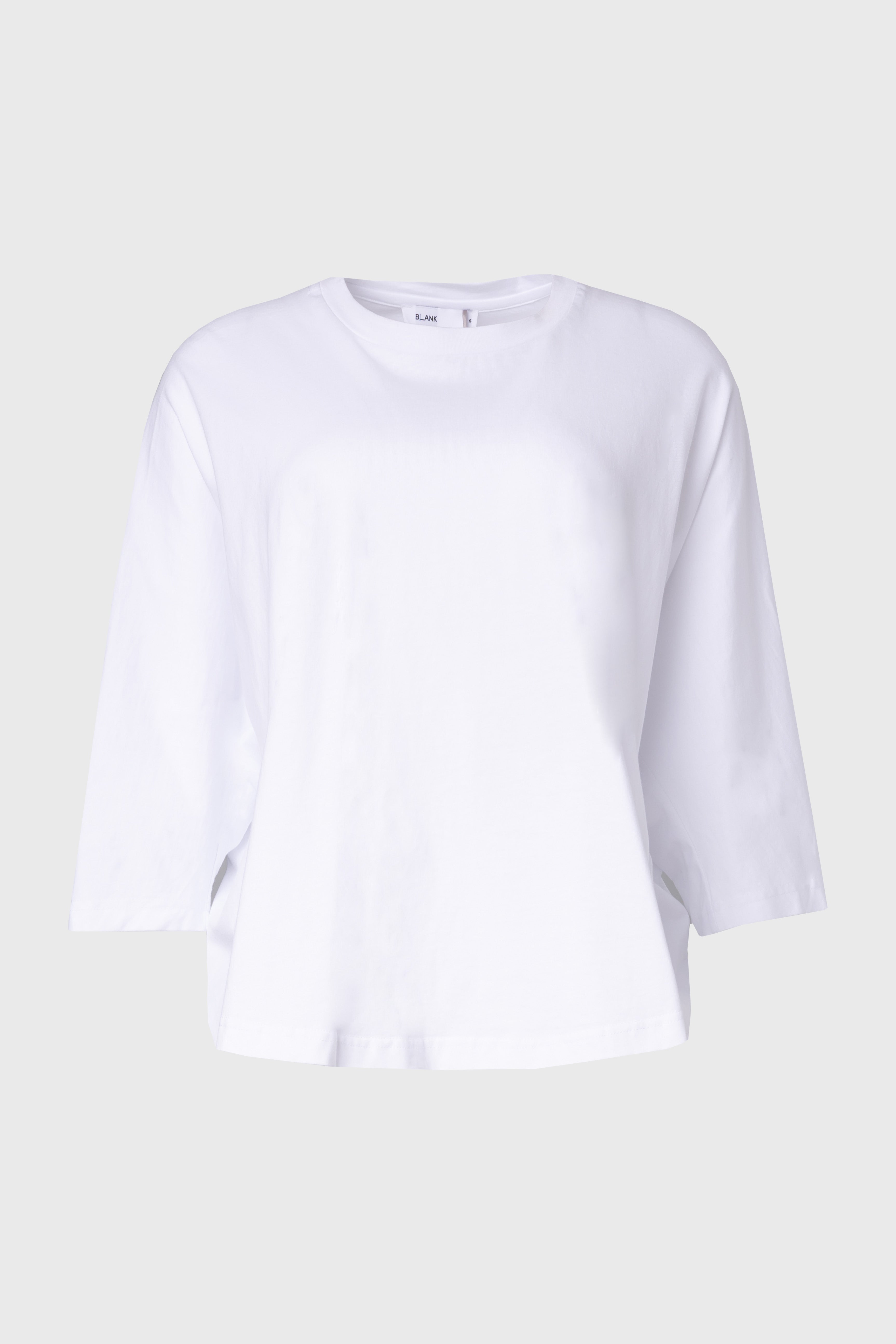 White Oversized Dolman 3/4 Sleeve T-Shirt