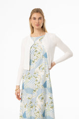 White Ribbed Cardigan