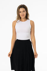 White Ribbed Tank Top