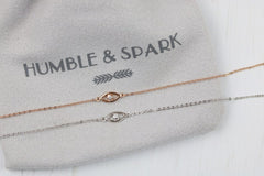 Sterling Silver Evil eye bracelet | Rose gold evil eye bracelet | Dainty evil eye bracelet | Tiny eye bracelet | good luck bracelet |