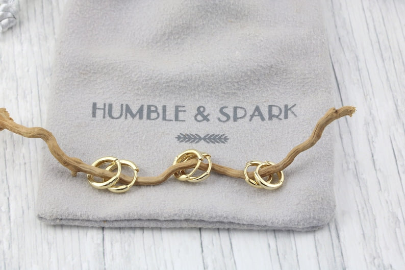 GOLD / STERLING SILVER small hoop earrings | Simple huggies | small gold hoops | tiny gold hoops | plain everyday huggies | mini hoops